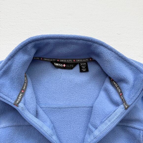 Swiss Alps Periwinkle Blue Full Zip Fleece Jacket, Size Small - Picture 4 of 7